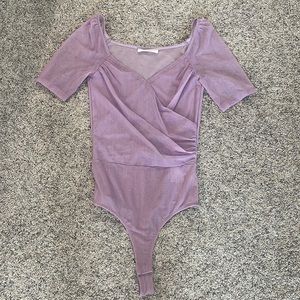 Barely Worn Mesh Purple Bodysuit